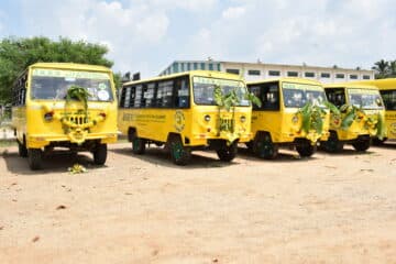 Yellow school buses