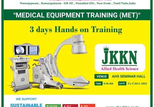 Medical Equipment Training Program on July 3-5, 2023